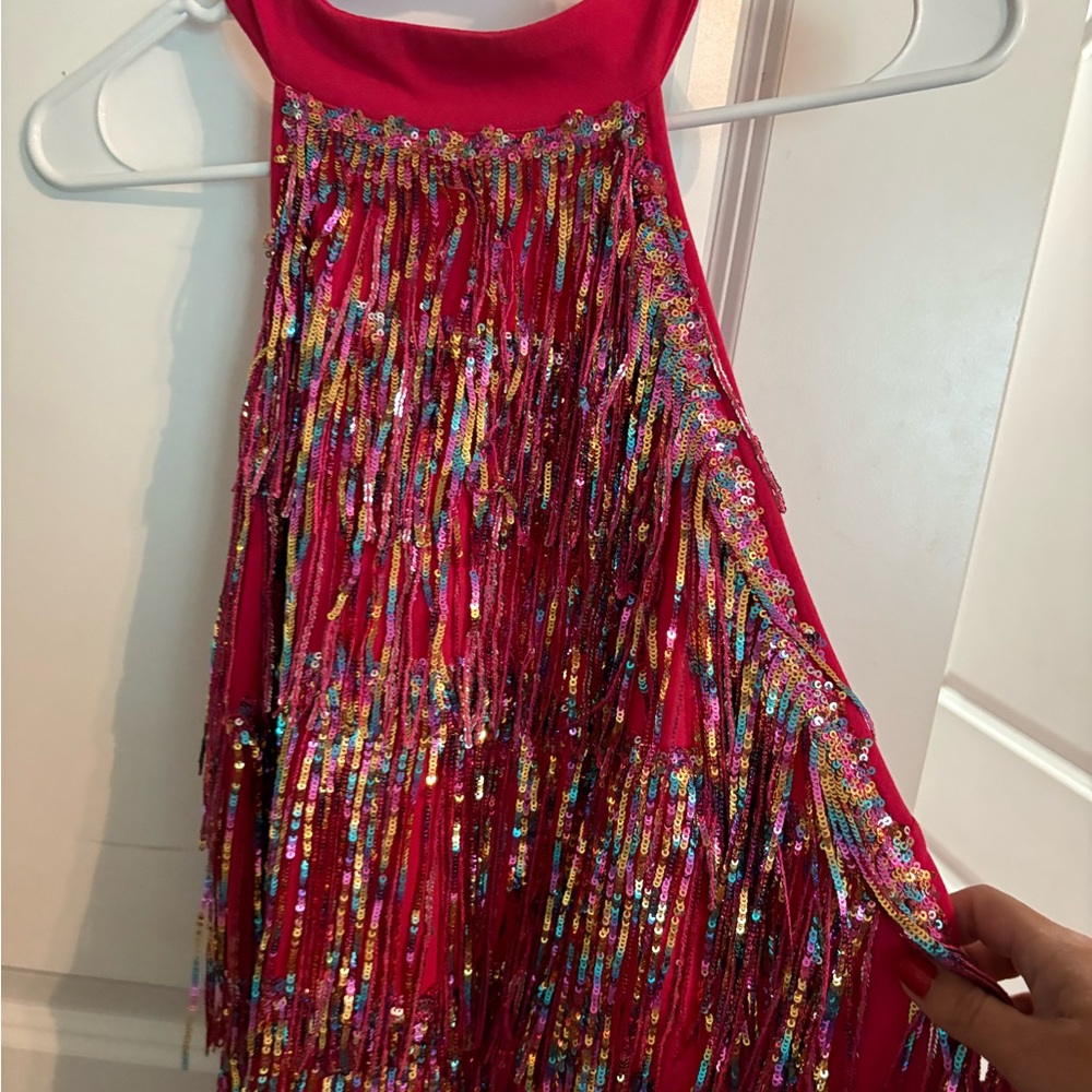 Pink Asymmetrical Halter Sundress for Prom